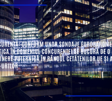 Conform unor sondaje Eurobarometru, politica în domeniul concurenței se bucură de o susținere puternică în rândul cetățenilor UE și al IMM-urilor