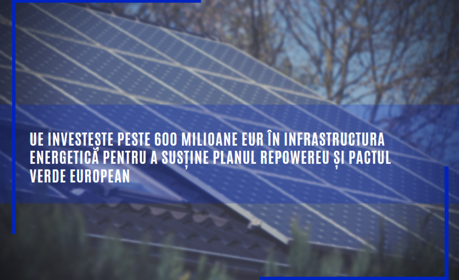 UE investește peste 600 milioane EUR în infrastructura energetică pentru a susține planul REPowerEU și Pactul verde european